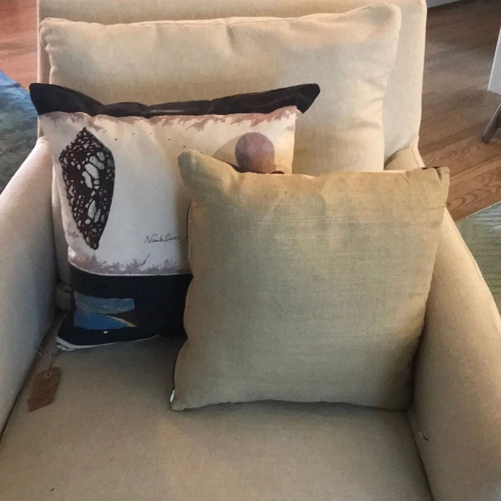 New pair 2 Etsy set lot bundle Beach shell seashell throw pillows